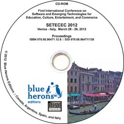 Academic CD Proceedings: SETECEC 2012  (Venice, Italy) :: ISBN 978.88.96.471.12.8 ::  DOI: 10.978.8896471/128 